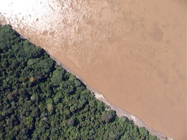 Aerial image of Amazon river